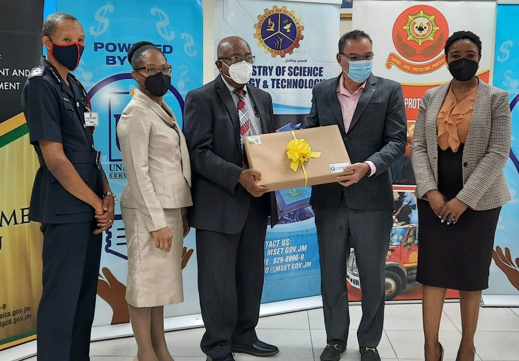 UNIVERSAL SERVICE FUND HANDOVER ICT DEVICES VALUED AT $2.1M TO THE JAMAICA FIRE BRIGADE